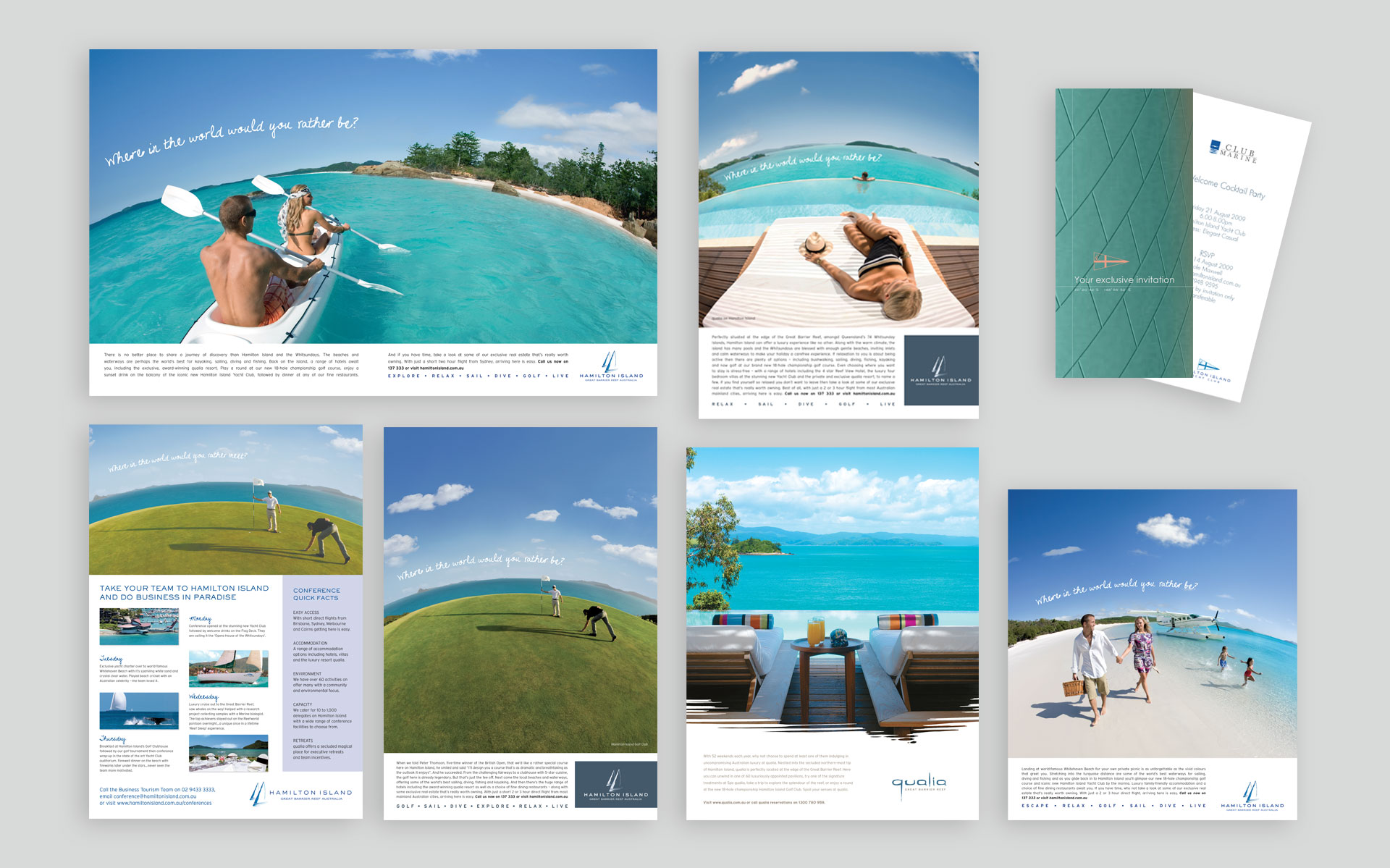 Hamilton Island marketing, advertising, publications & events designed by Amy Howard