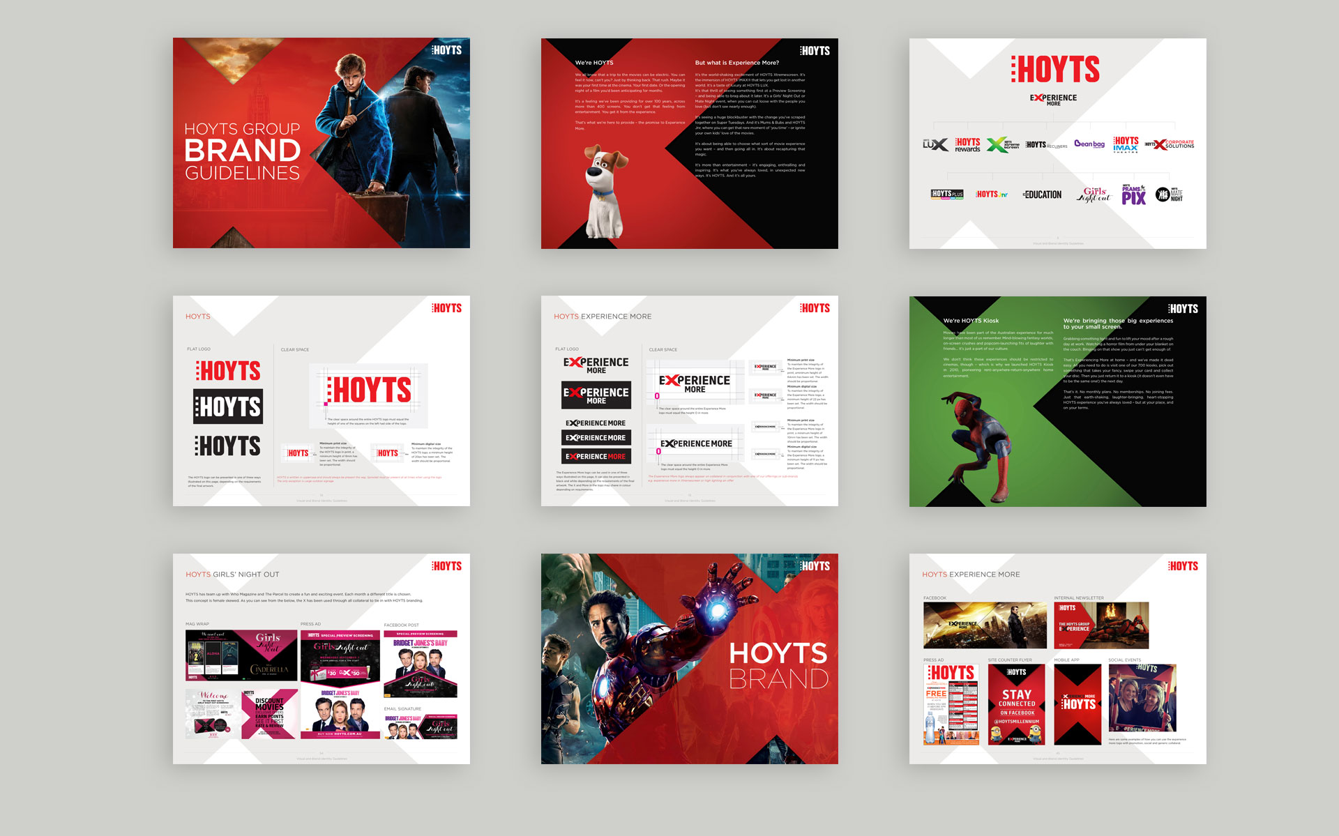 HOYTS branding, marketing, publications & online work designed by Amy at Yellow Sunday