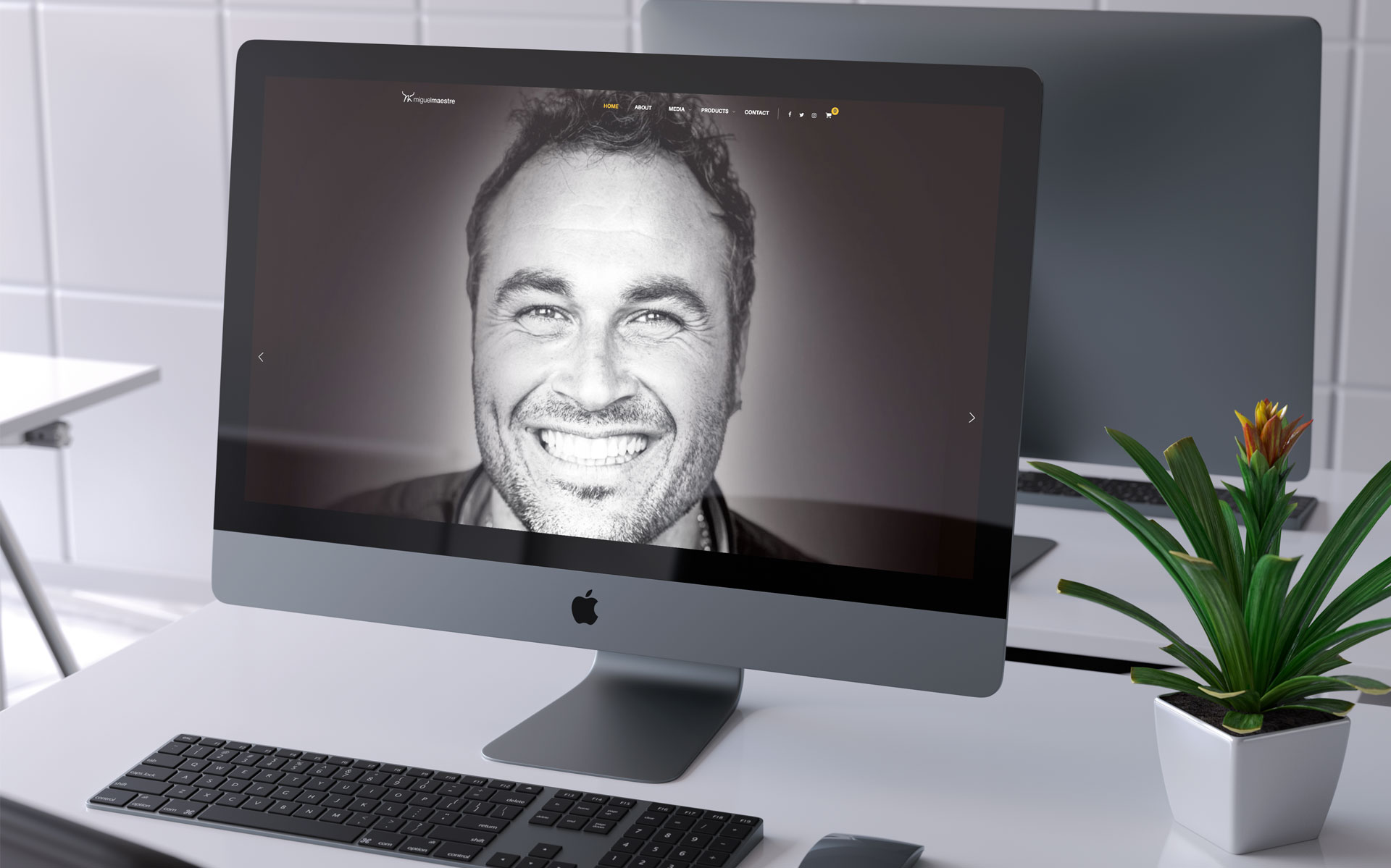 Miguel Maestre logo, branding, marketing & website design & build by Amy at Yellow Sunday
