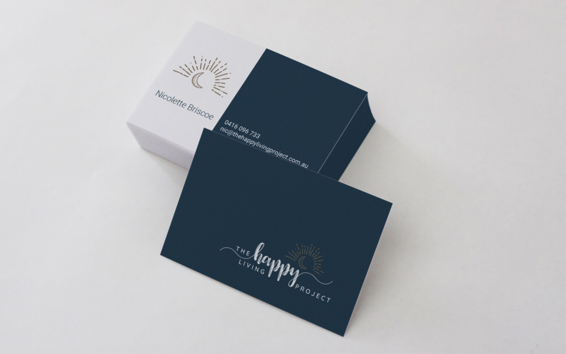 The Happy Living Project branding, marketing & online work designed by Amy at Yellow Sunday